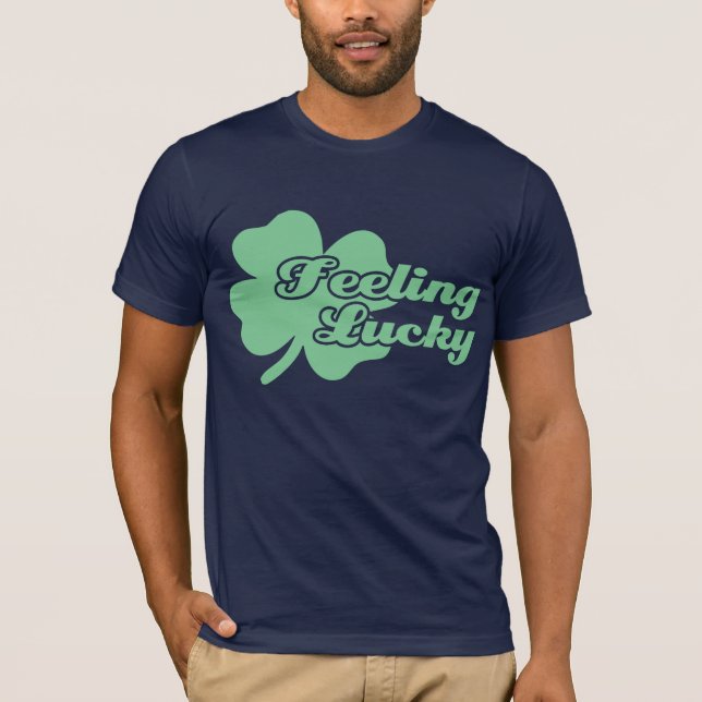 Feeling Lucky Irish Shamrock T-Shirt (Front)