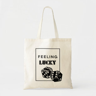 Feeling Lucky, Lucky Girl, Luckiest Girl, Black Tote Bag