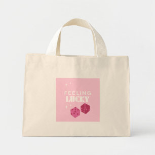 Feeling Lucky, Lucky Girl, Luckiest Girl, Preppy Mini Tote Bag
