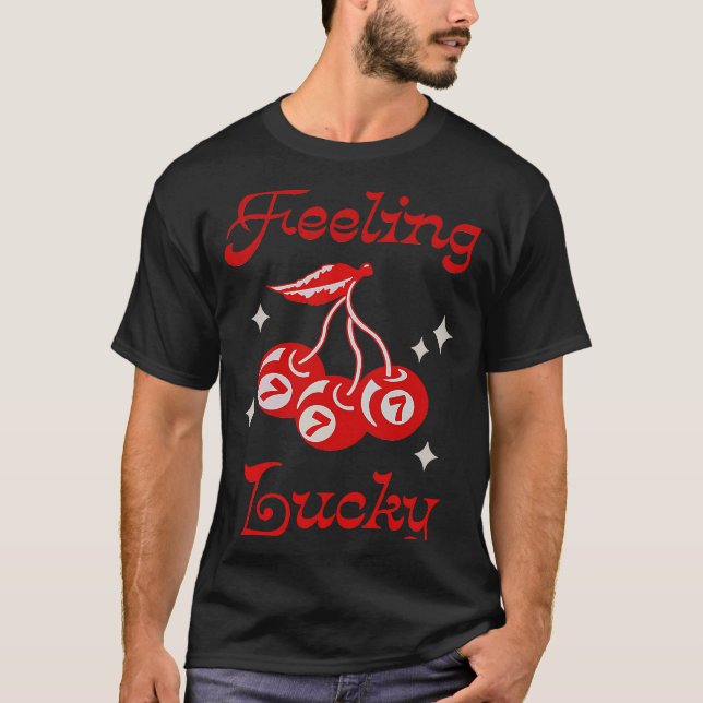 Feeling Lucky Pink Ball Men Women T-Shirt (Front)