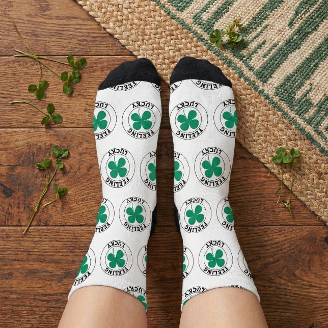 Feeling Lucky Shamrock Socks (Comfy feet and lucky vibes all day.)
