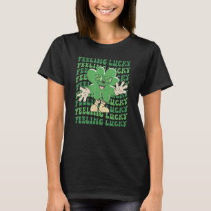 Feeling Lucky Smile Face Shamrock St Patrick's day T-Shirt