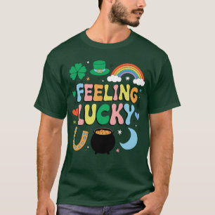 Feeling Lucky St Patricks Day Charm Irish Shamrock T-Shirt