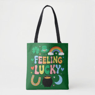 Feeling Lucky St Patricks Day Charm Irish Shamrock Tote Bag