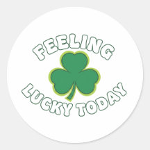 Feeling Lucky Today Green Shamrock St Patrick