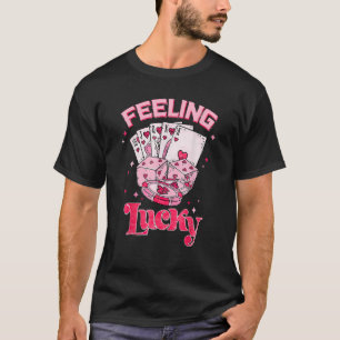 Feeling Lucky Valentine Pocket Xoxo Lucky Valentin T-Shirt