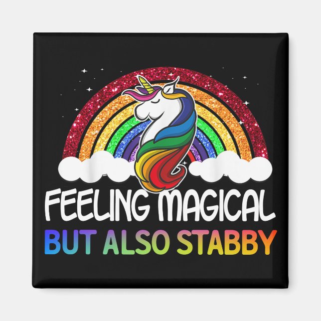 Feeling magical but also stabby magnet (Front)