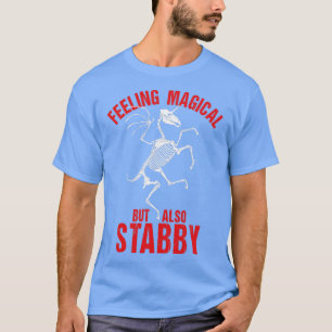 Feeling Magical But Also Stabby Unicorn Skeleton T-Shirt