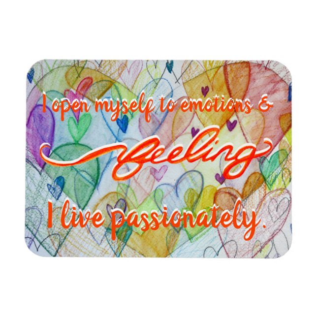 "Feeling" Orange Sacral Chakra Words Magnets (Horizontal)
