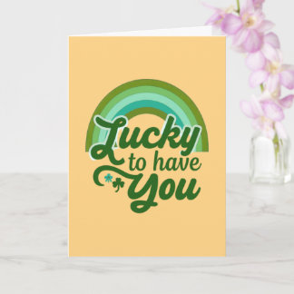 Feeling So Lucky to Have You Retro St Patricks Day Card