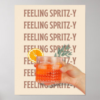 Feeling Spritzy Bar Cart Poster