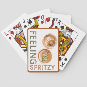 Feeling Spritzy Orange Cocktail Playing Cards