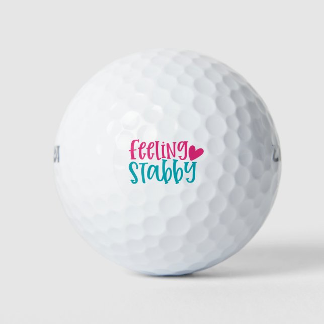 Feeling Stabby Nurse Golf Balls (Front)