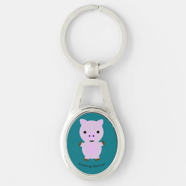 Feeling Swine Pig Key Ring (Front)