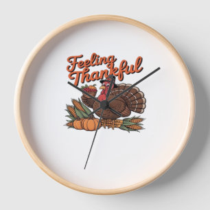 Feeling thankful Classic T-Shirt Clock