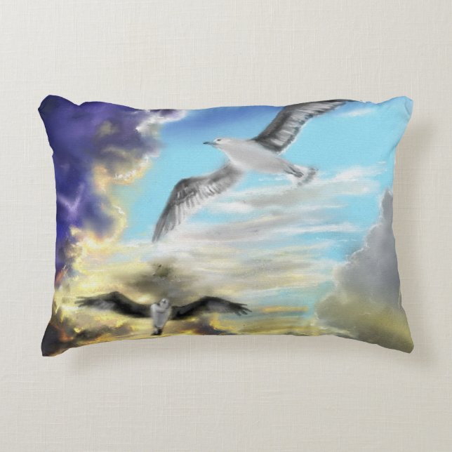 Feeling The Freedom - Watercolor Decorative Cushion (Front)