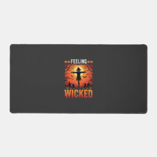 Feeling Wicked Halloween Scarecrow Design_1 Desk Mat