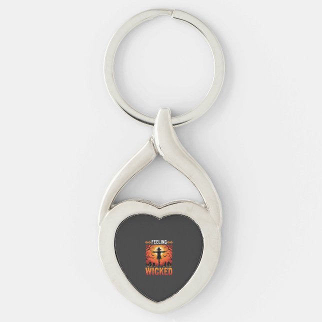 Feeling Wicked Halloween Scarecrow Design_1 Key Ring (Front)