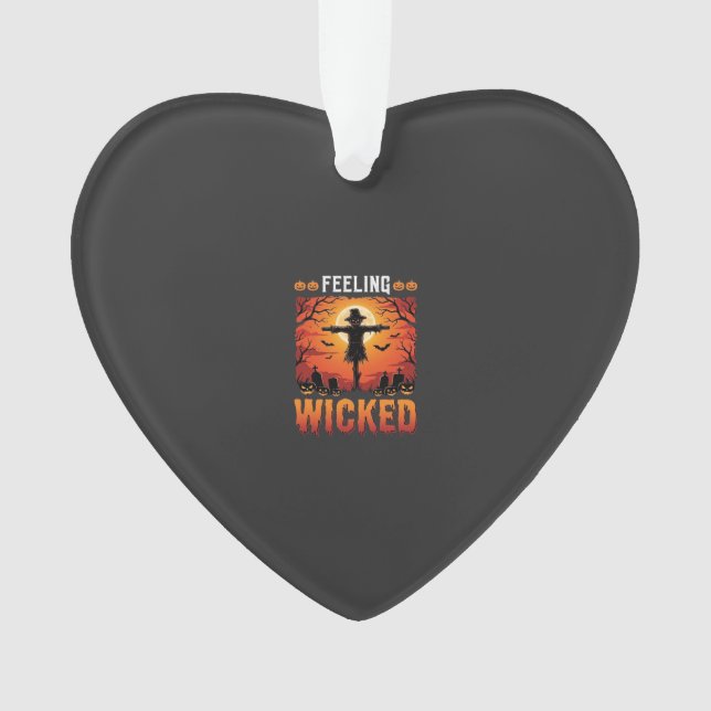 Feeling Wicked Halloween Scarecrow Design_1 Ornament (Front)