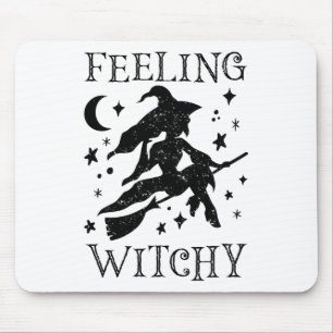 Feeling Witchy Funny Halloween Witch Vibes Kinda N Mouse Pad