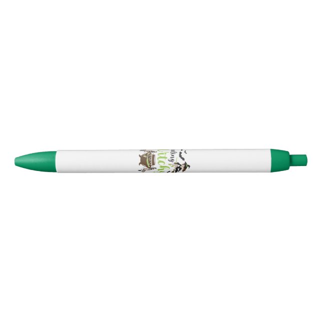 Feeling witchy Magic Halloween Black Ink Pen (Front)