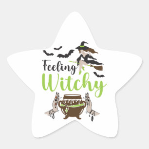 Feeling witchy Magic Halloween Star Sticker