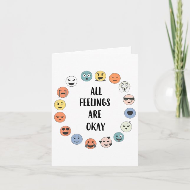 Feelings Are Okay School Teacher Psychologist Coun Card (Front)