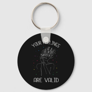 Feelings Are Valid I Mental Health  Key Ring