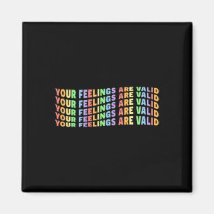 Feelings Are Valid Mental Health Pastel Pride Y2k Magnet