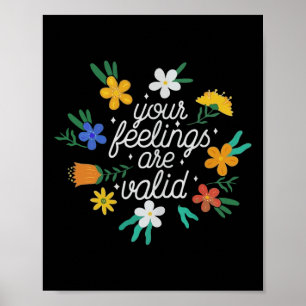 Feelings Are Valid Women Mental Health Awareness  Poster
