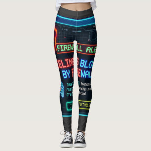 Feelings Blocked By Firewall Funny Cyber Security  Leggings
