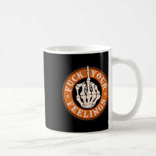 Feelings Halloween Skeleton Hand Middle Finger Coffee Mug