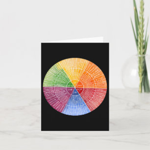 Feelings Wheel Emotion Chart Therapy Mental Health Card