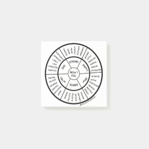Feelings Wheel Post-It Notes