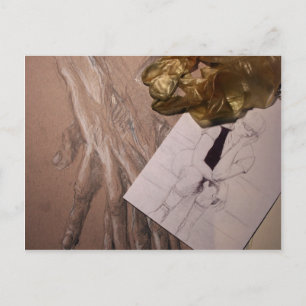 Feels like weird Drawings something gold postcard