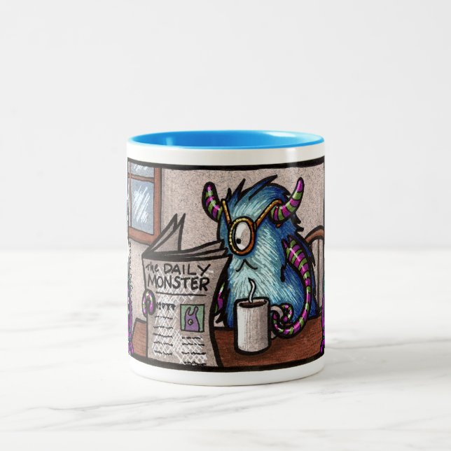 Feeping Creatures mug - Morning Coffee Monster (Center)