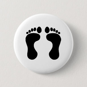 feet 6 cm round badge