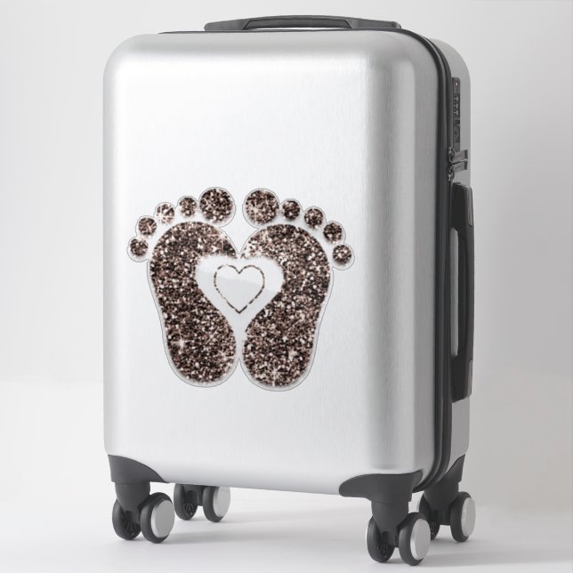 Feet Baby Heart Reflexology Massage Travel Bronze (Suitcase)