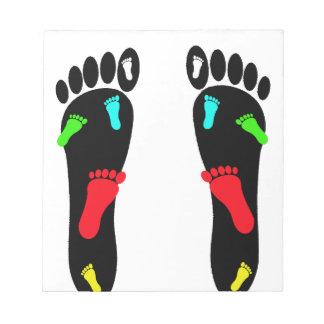 Feet Footprints Notepad
