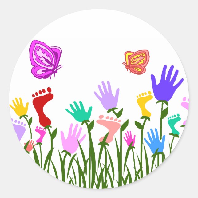 Feet n Hands garden stickers (Front)