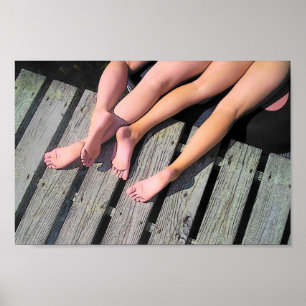 Feet on Dock Poster