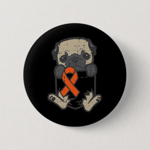 Feet Orange Ribbon Pocket Leukaemia Cancer Awarene 6 Cm Round Badge