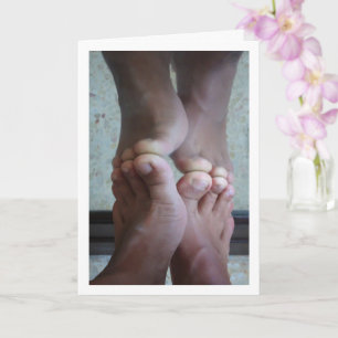 Feet Reflection in Mirror Portrait Card