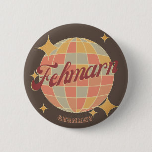 Fehmarn deutsche Ostseeinsel retro 6 Cm Round Badge