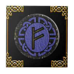 "fehu" elder futhark tile