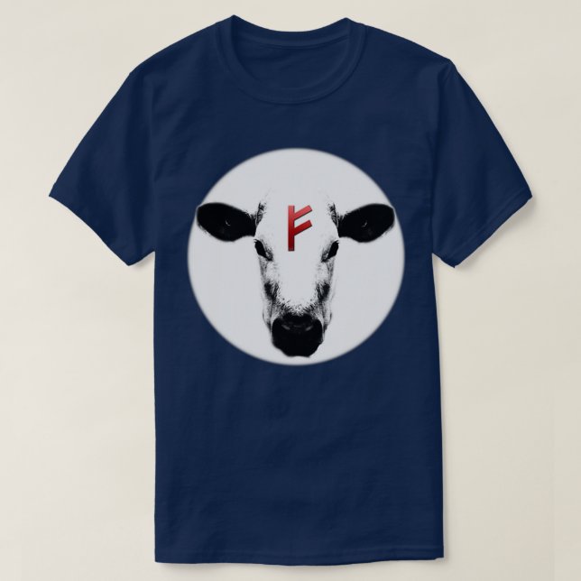 Fehu Rune of Wealth T-Shirt (Design Front)