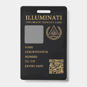 Feiler & Rothschild lluminati Diplomatic Identity ID Badge
