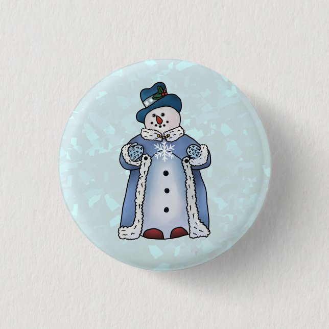 Feiner Schneemann  3 Cm Round Badge (Front)