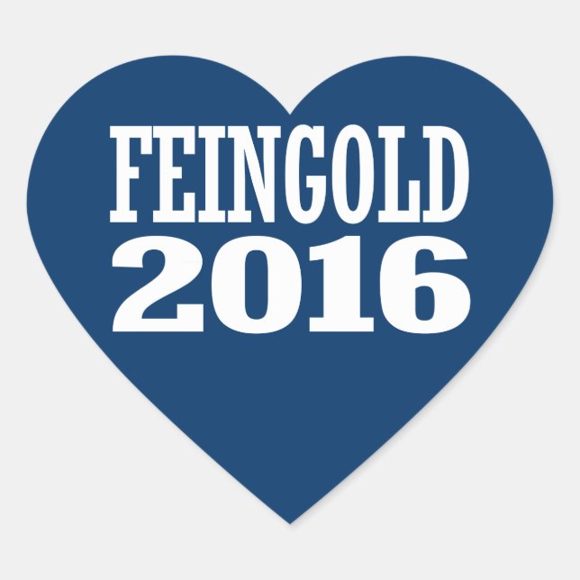 Feingold - Russ Feingold 2016 Heart Sticker (Front)