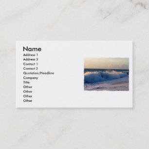 Feisty breaking waves on a florida beach business card